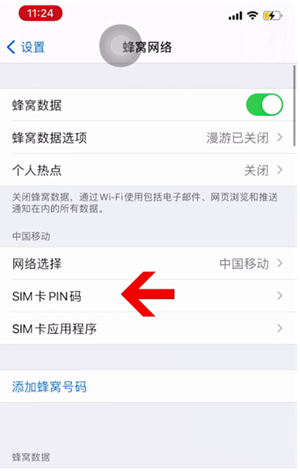 蔡甸苹果14维修网分享如何给iPhone14的SIM卡设置密码 