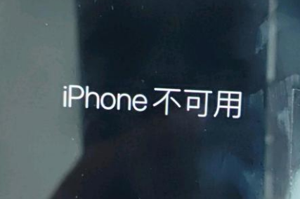 蔡甸苹果服务网点分享锁屏界面显示“iPhone 不可用”如何解决 