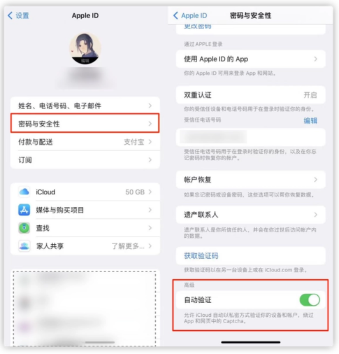 蔡甸苹果手机维修分享iOS 16 自动验证功能开启方法 