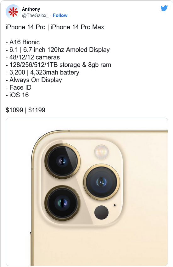 蔡甸苹果14维修分享iPhone 14全系涨价 